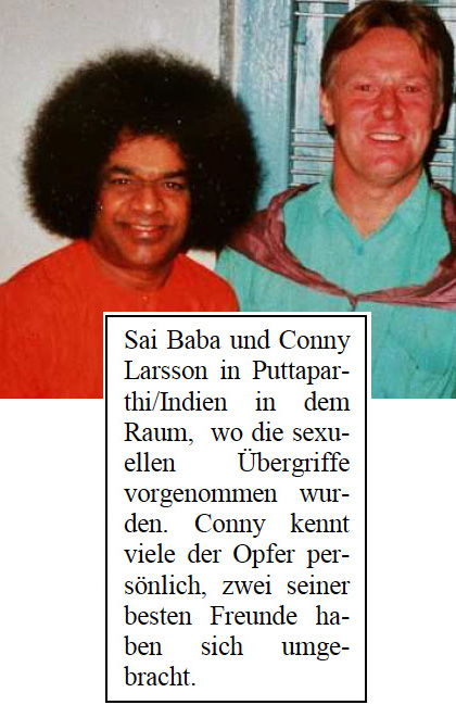 Conny Larsson with Sathya Sai Baba